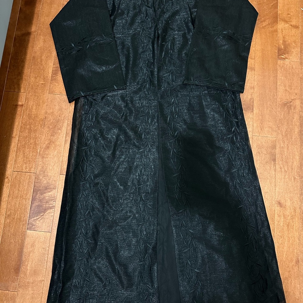 Elegant Black Abaya with Embroidery